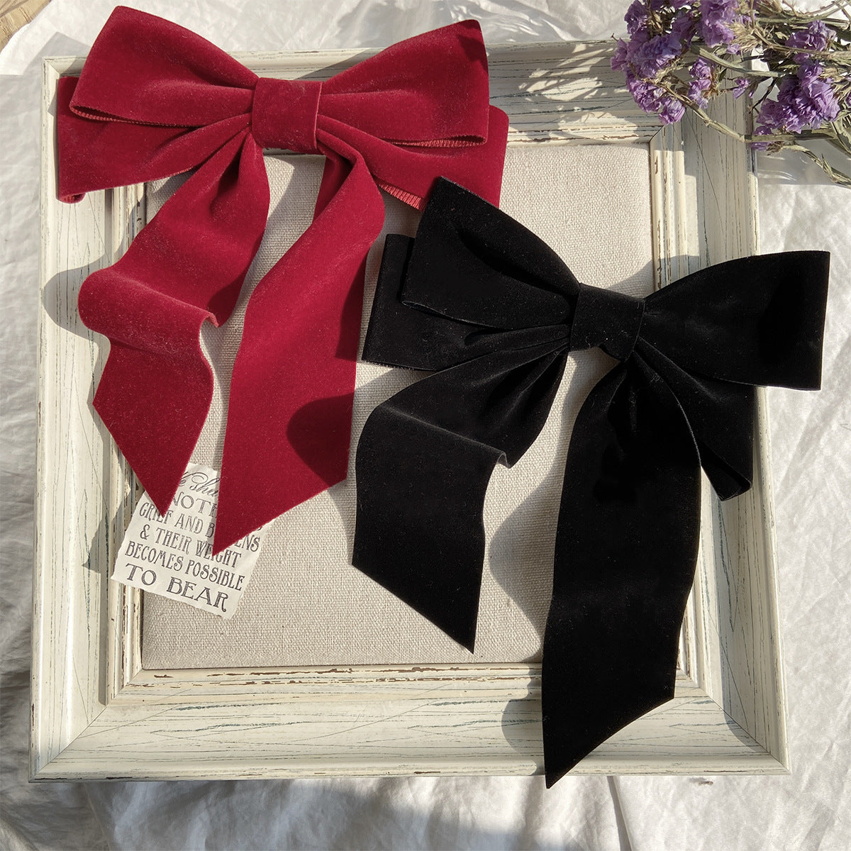 Burgundy Bow Wedding Hair Clip