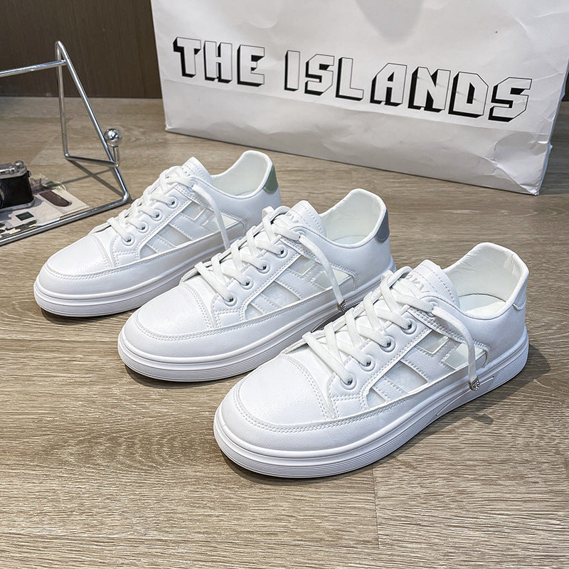 Flat mesh breathable shoes