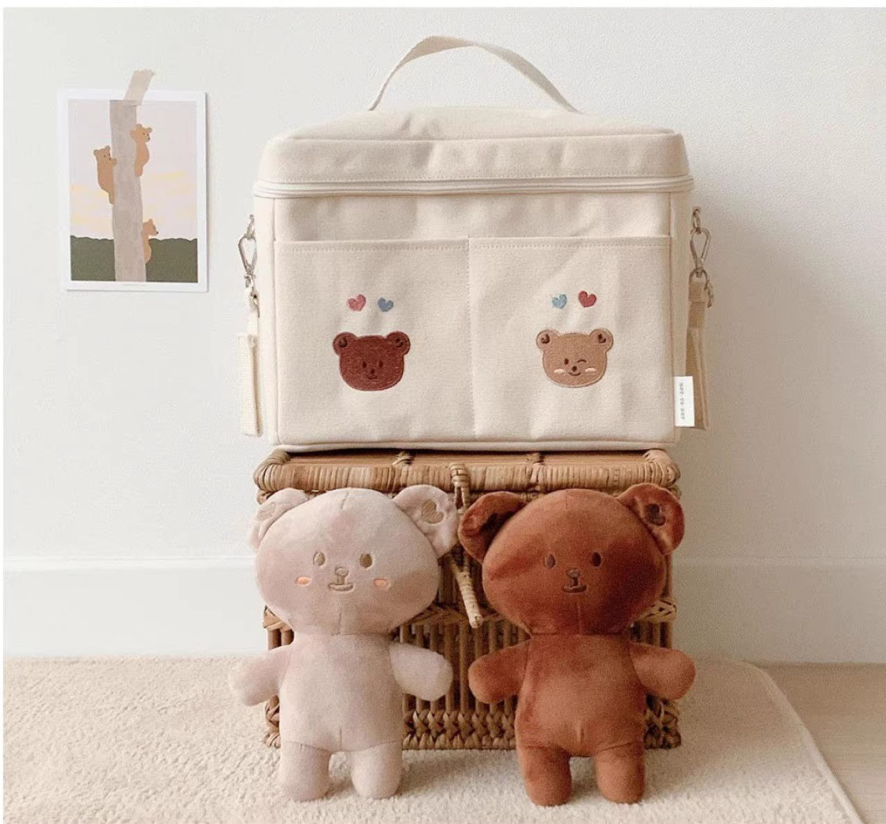 Children's bear insulation bag mommy bag