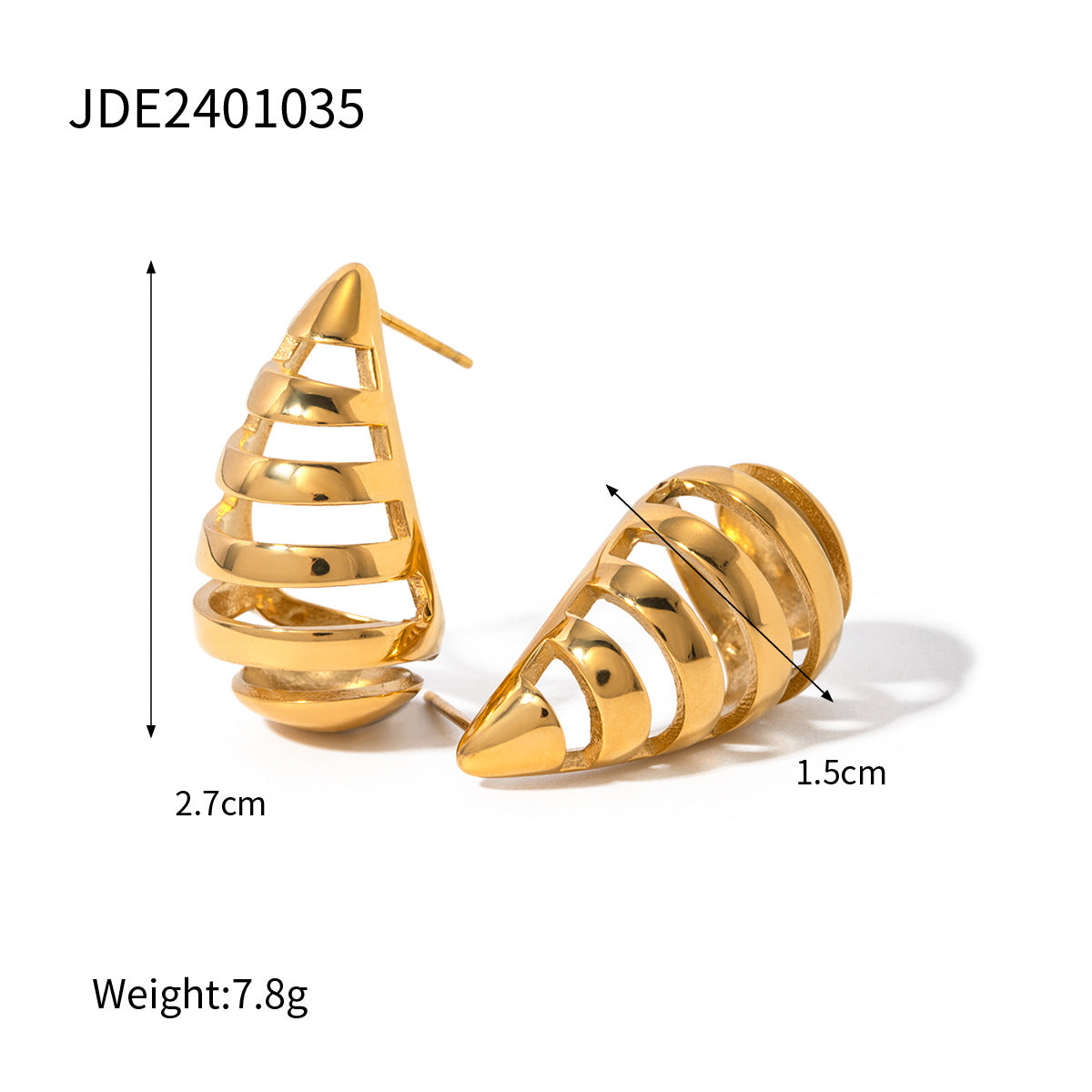 Striped Hollow Earrings