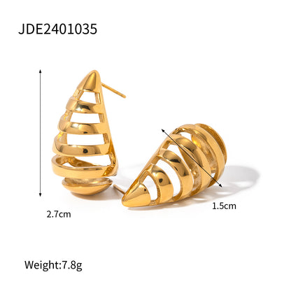Striped Hollow Earrings