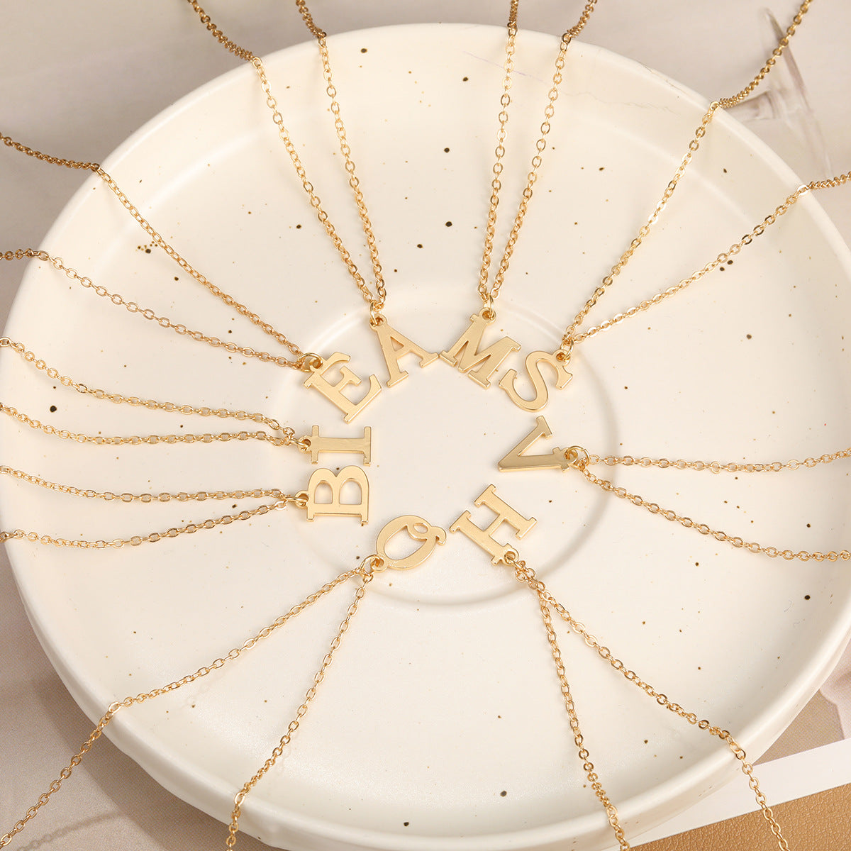 Initial Letter Pendant Necklace