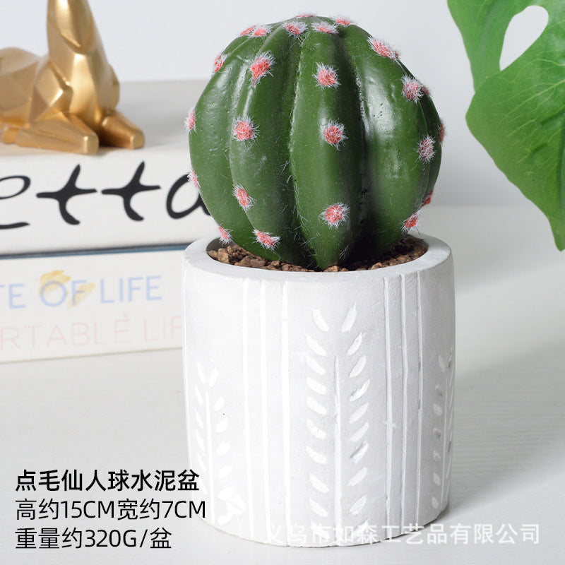 Simulation cactus green plant potted