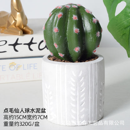 Simulation cactus green plant potted