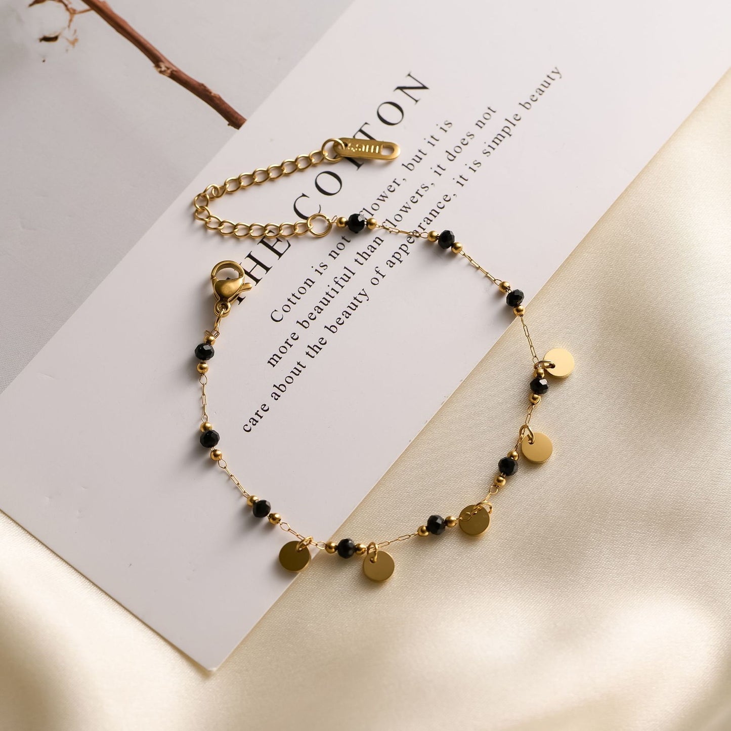 Women's Titanium Steel Natural Stone Necklace & Geometric Zircon Bracelet Set