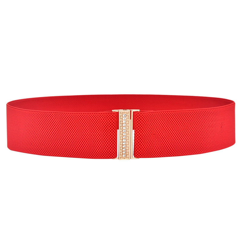 Belt elastic rhinestone decoration