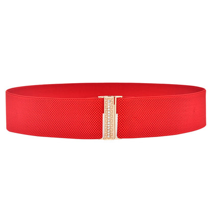 Belt elastic rhinestone decoration