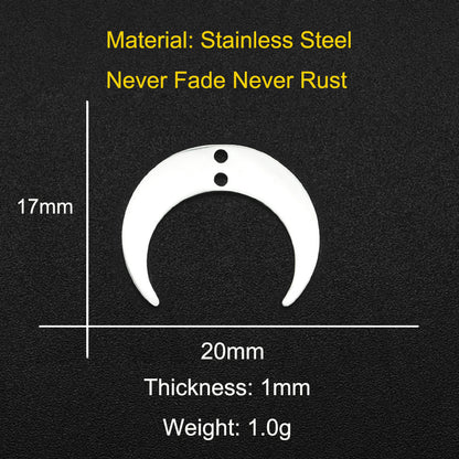 5 pcs/pack Pentagram DIY stainless steel geometric pendant