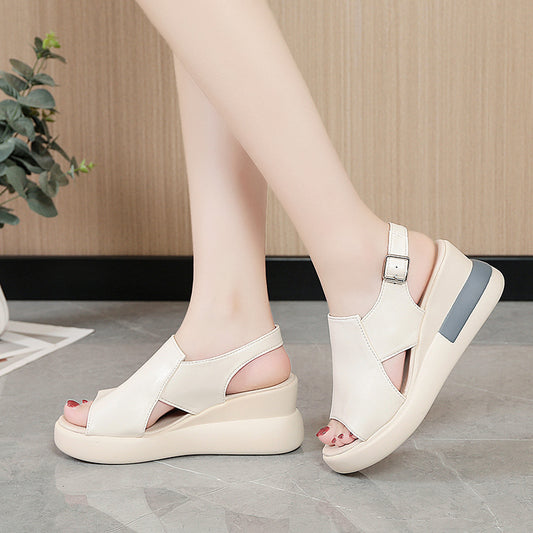 Wedge heel sandals platform sole