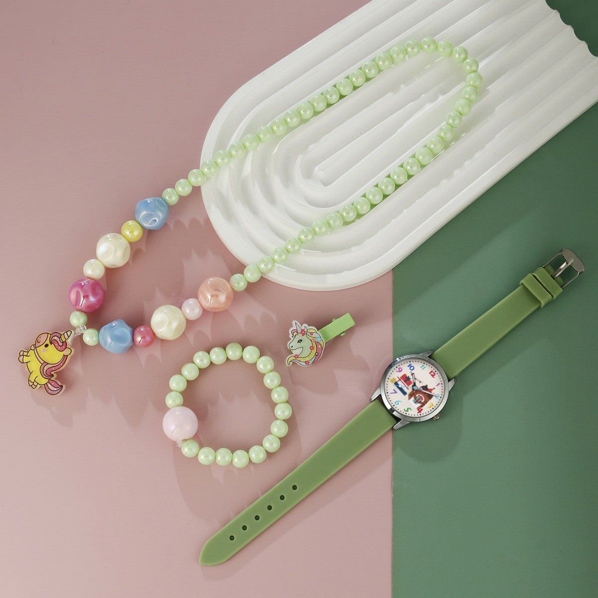 Silicone watch cartoon element jewelry set