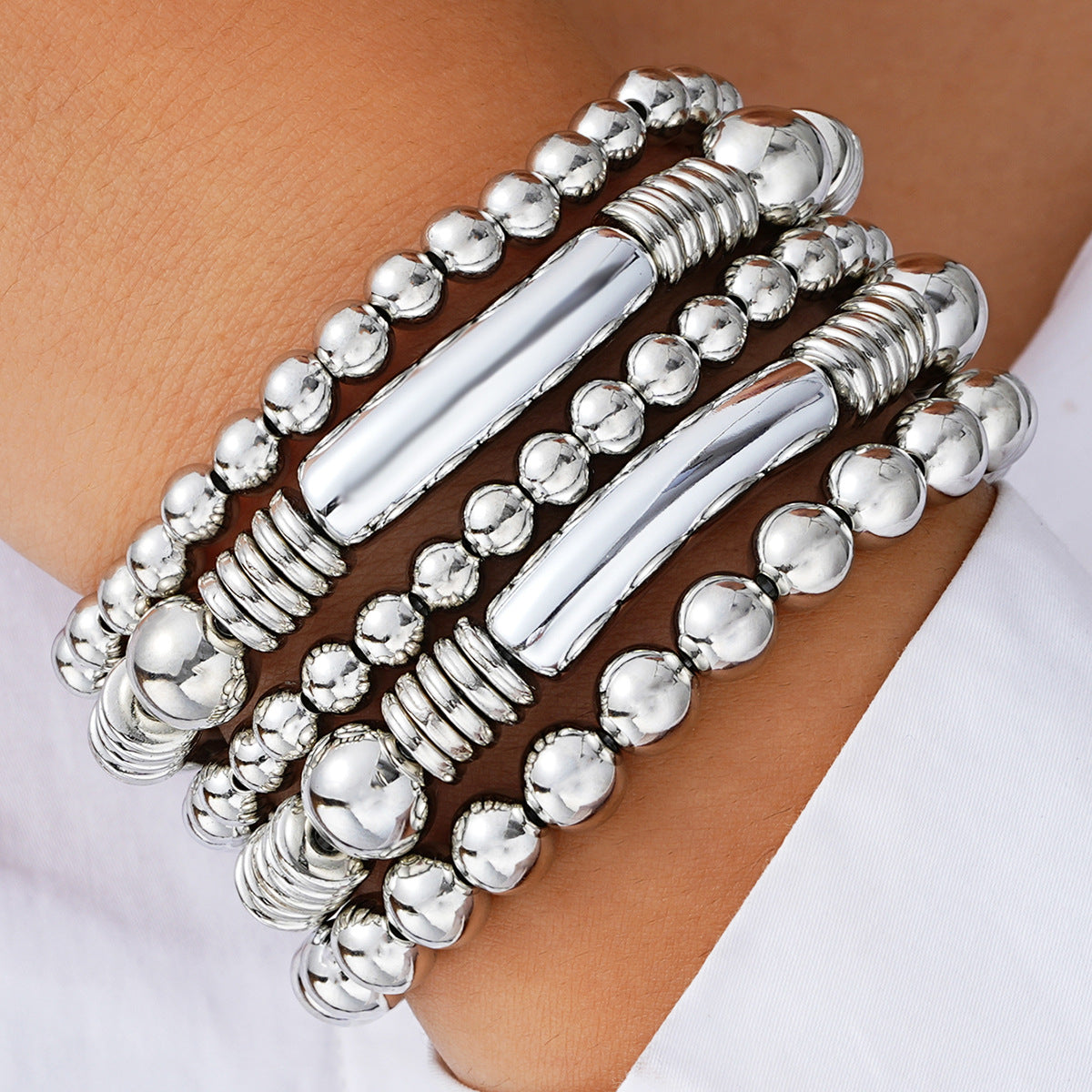 Beaded Stackable Bracelet Set