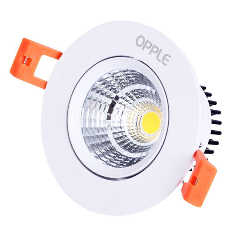 Three-color dimming cob anti-glare ceiling light 5w7w