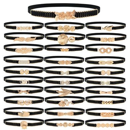 Elastic belt women's fine decoration trend