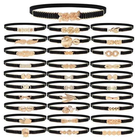 Elastic belt women's fine decoration trend