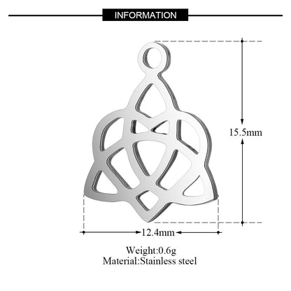 10 pcs/bag Cross Clover Bird Penguin Stainless Steel Pendant