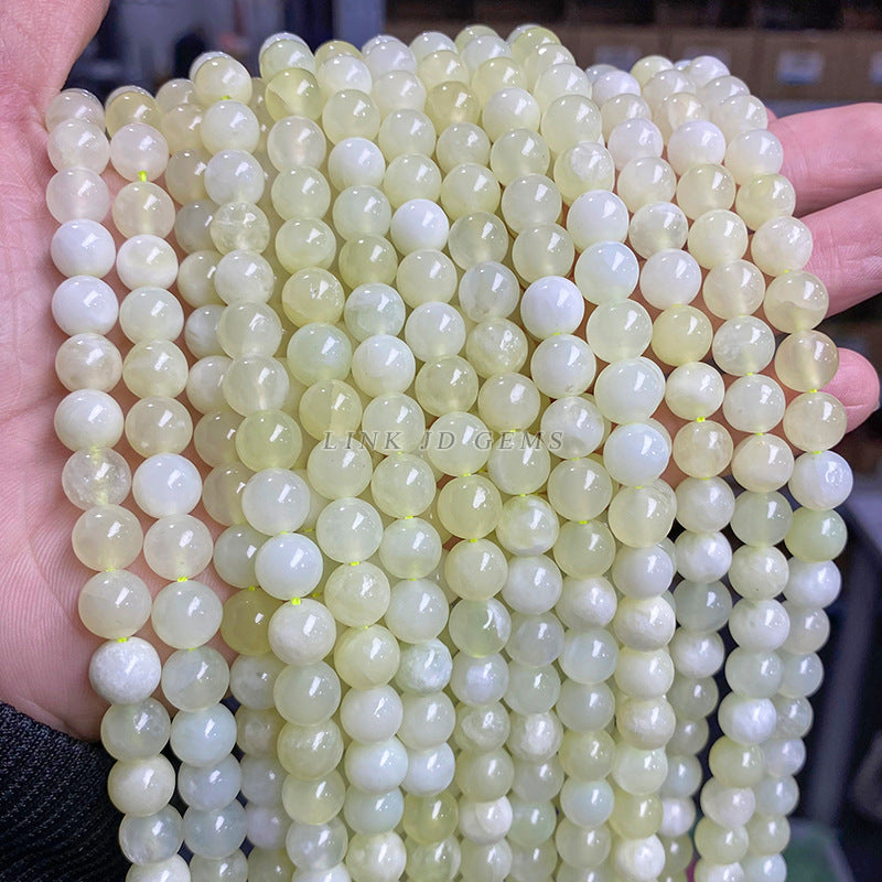 8Mm Qingti milk cover jade loose beads