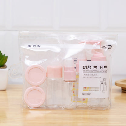 Juego de botellas cosméticas de viaje portátiles 