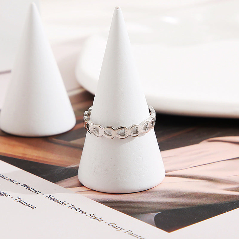 Copper Women's Hollow Heart Ring