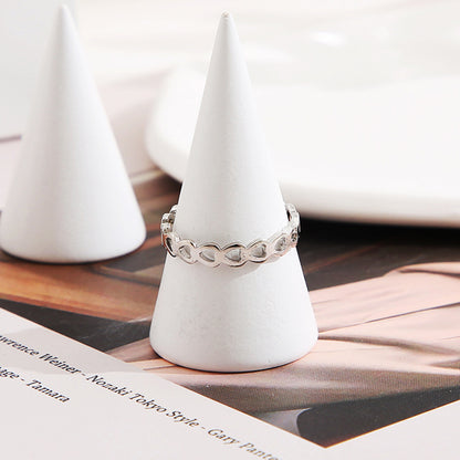 Copper Women's Hollow Heart Ring