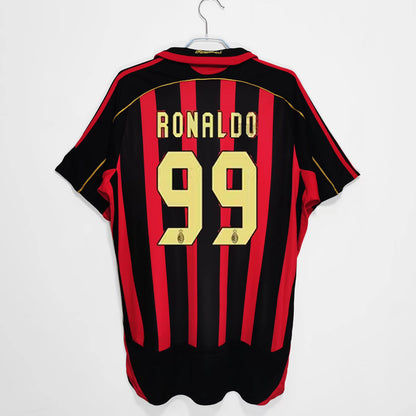 Camiseta retro de manga corta de local y visitante del AC Milan 06-07 