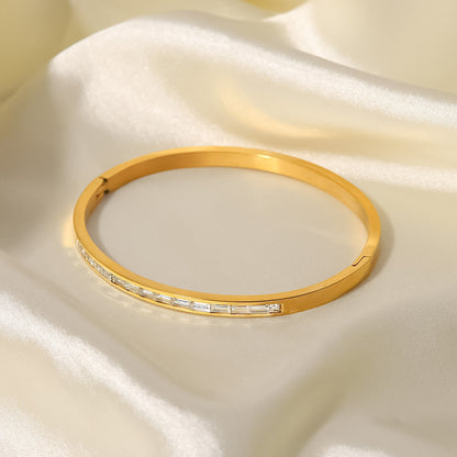 Pulsera de circonitas cuadradas 