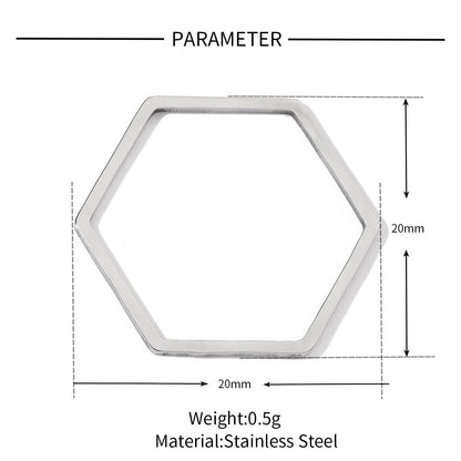 20 pcs/pack Geometric triangular round titanium steel pendant