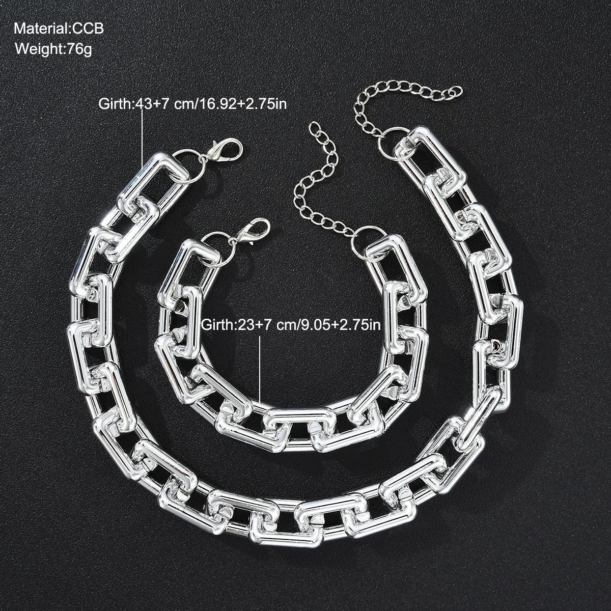CCB Plated Open Ring Necklace Chain