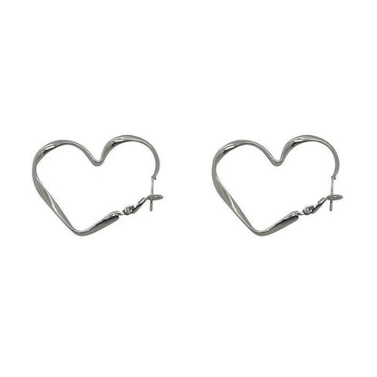 Exaggerated big love earrings
