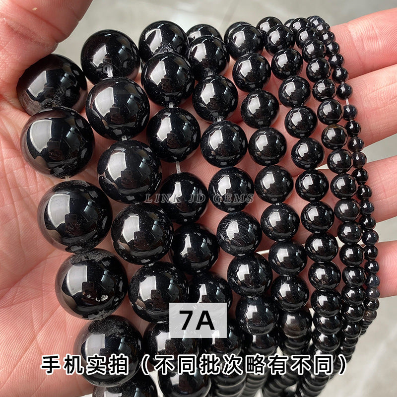 7A Natural White Agate Round Beads Chalcedony Loose Beads