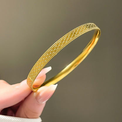 Four-leaf clover gypsy titanium steel bracelet