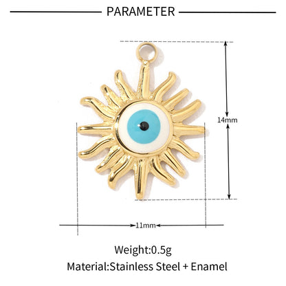 Star Sun Titanium Steel Necklace Pendant ins