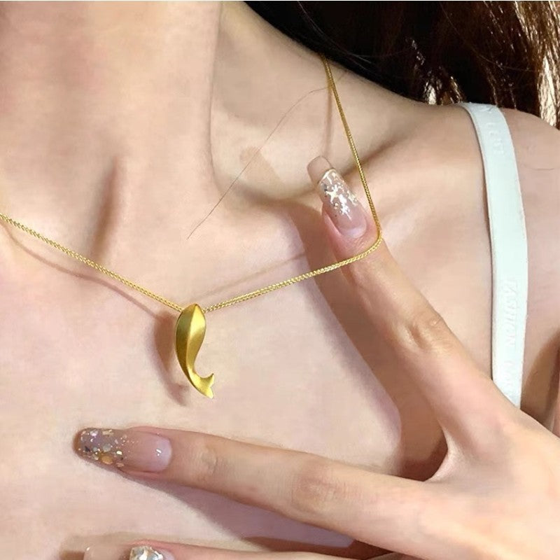 Dolphin necklace woman