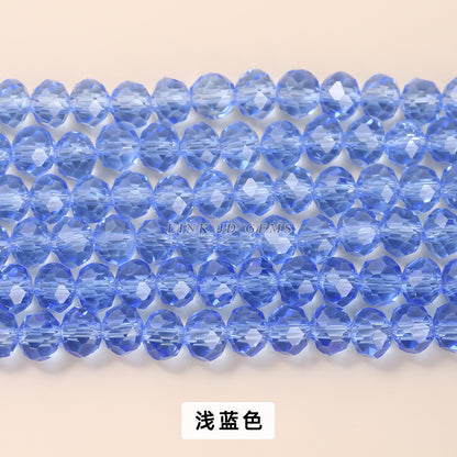 Colored crystal glass flat beads loose beads