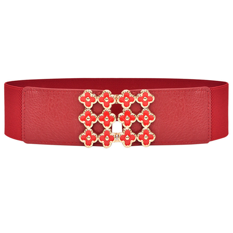 Flower buckle belt waist seal female