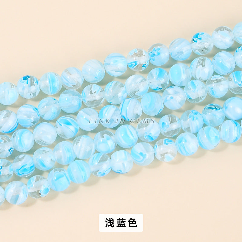 Perlas sueltas de pétalos esmaltados de colores de 6/8/10 mm 