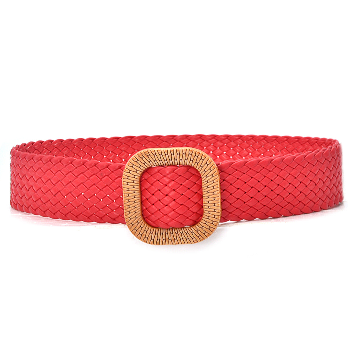 Color braided belt leather