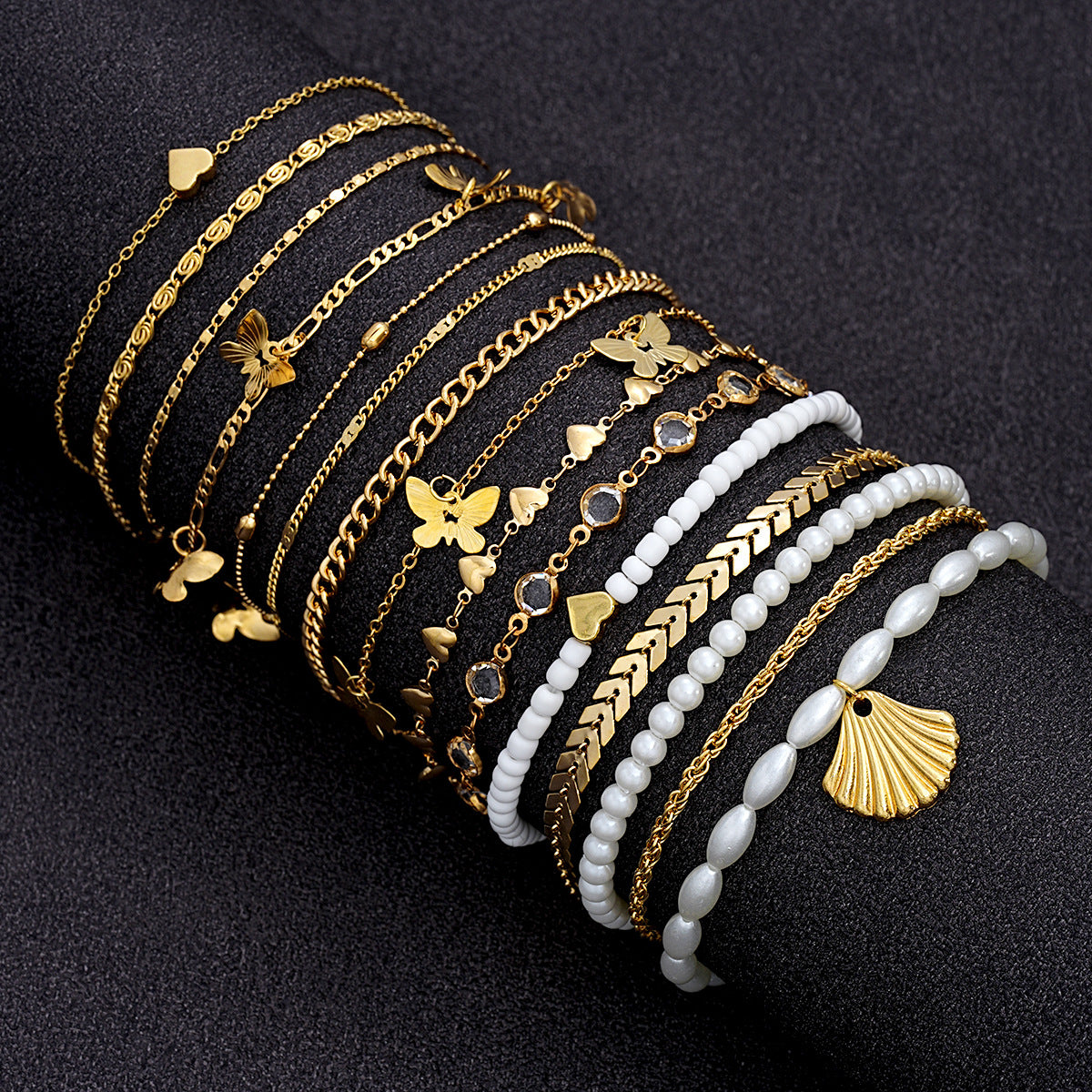 Bohemian Butterfly Anklet Set