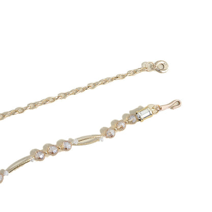 Handmade beaded crystal bead chain