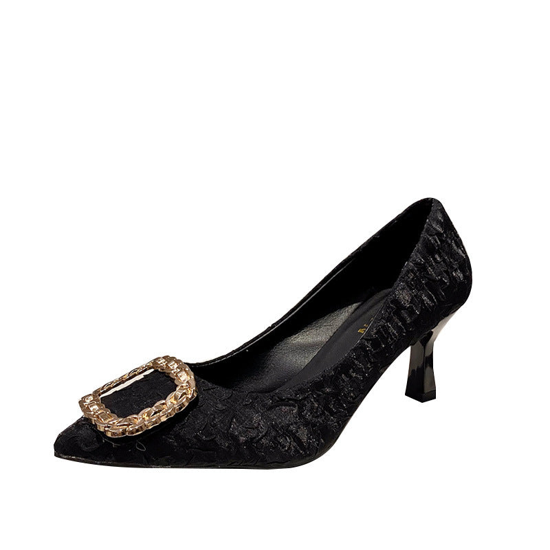 Temperament pointed high heels women