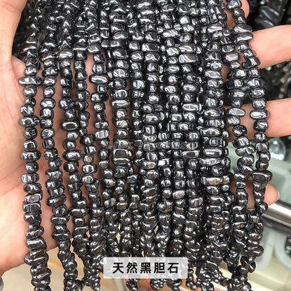 Electroplated black gallstone gravel silver