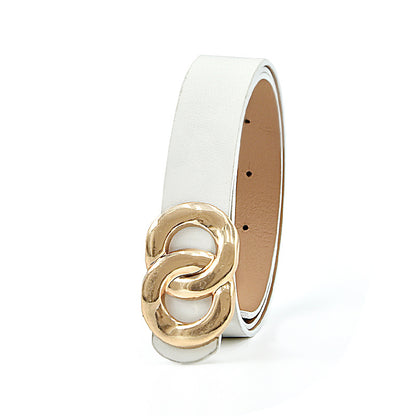 Button Belt Women's Jeans Versatile