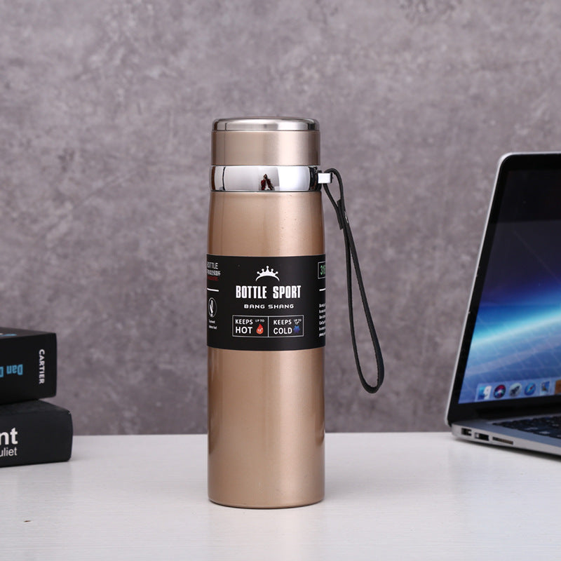 304 Stainless Steel Insulated Mug with Carrying Strap