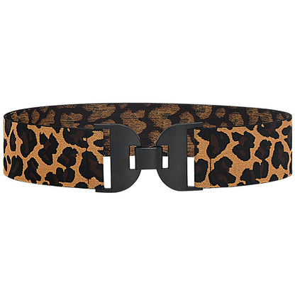 Elastic elastic pair buckle wide belt