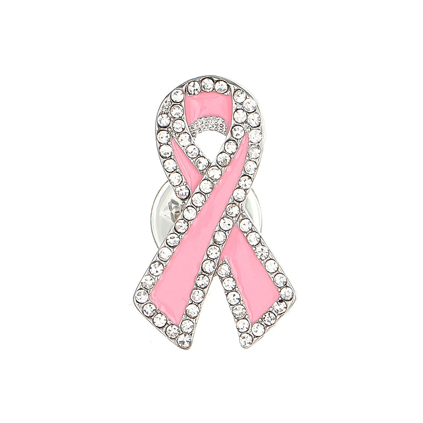 Full diamond red ribbon brooch