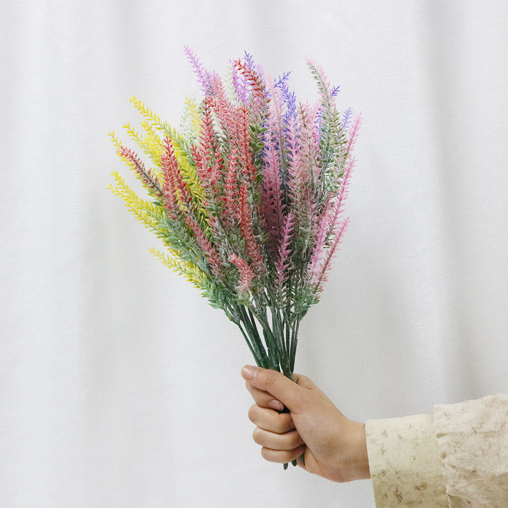 Simulation flower 5 fork lavender flocking fake plant
