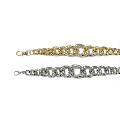 Punk style chain metal thin waist chain