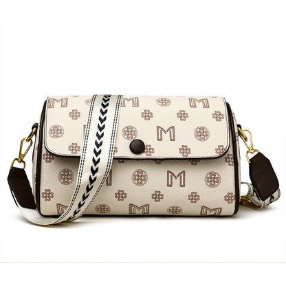Printed alphabet square bag