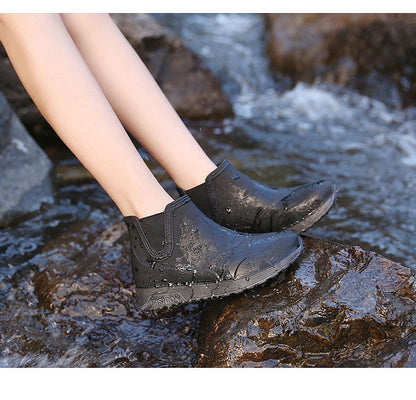 Fashion rain shoes waterproof glue shoes
