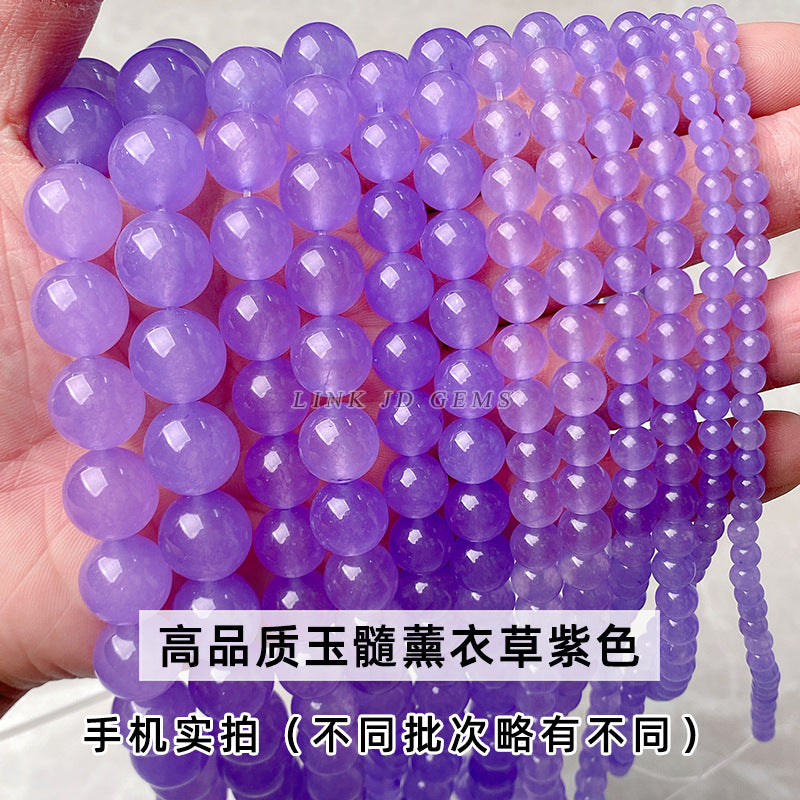 High quality lavender purple chalcedony loose beads