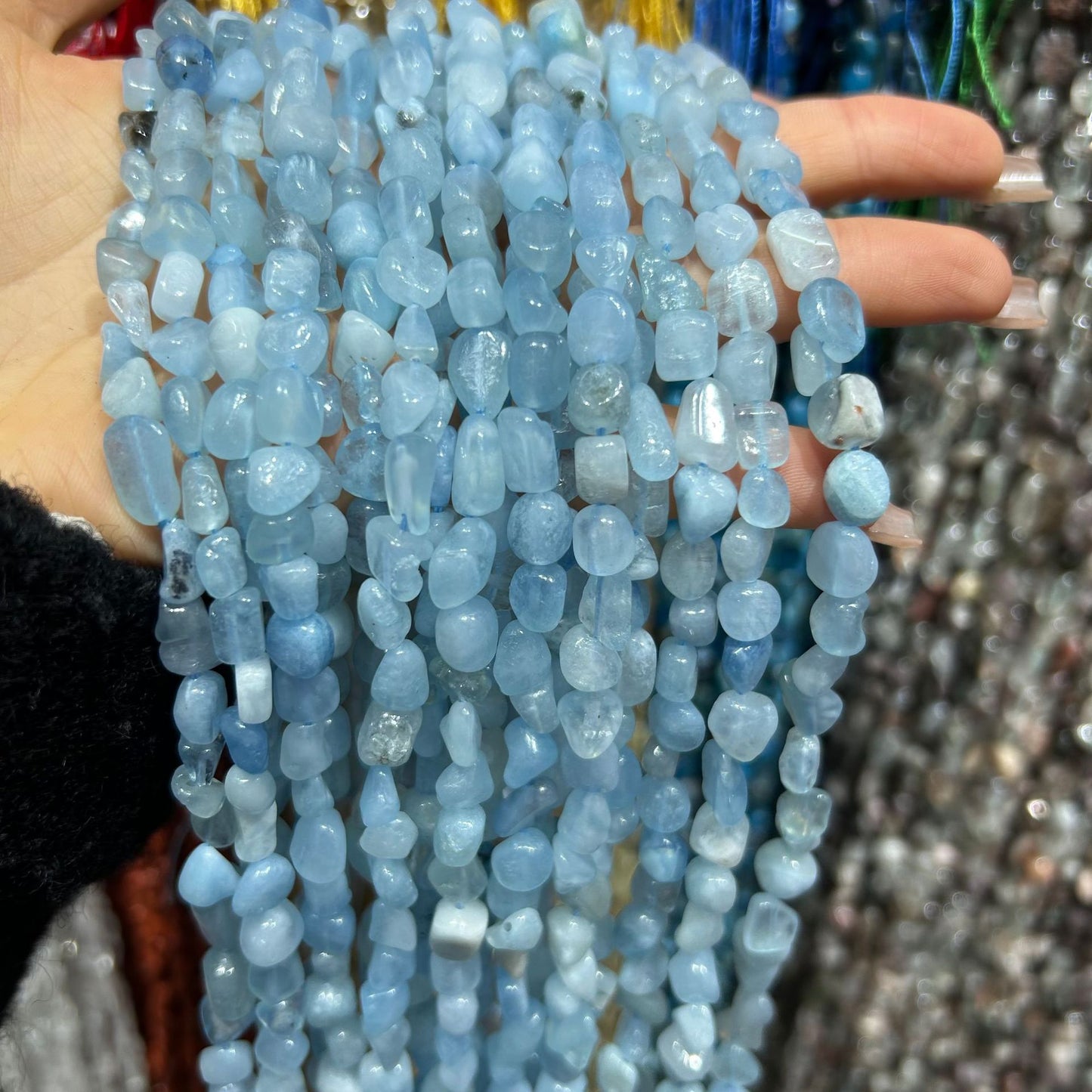 Ágata de cristal de ametista de pedra natural de 5-8 mm 